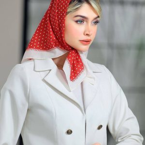 مینی اسکارف خال حالی فرمز