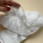 جوراب لب توری بزرگسال سفید
