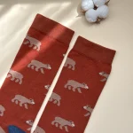 جوراب مردانه چتیک طرح خرس نارنجی