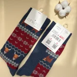 جوراب مردانه چتیک طرح گاو کریسمسی