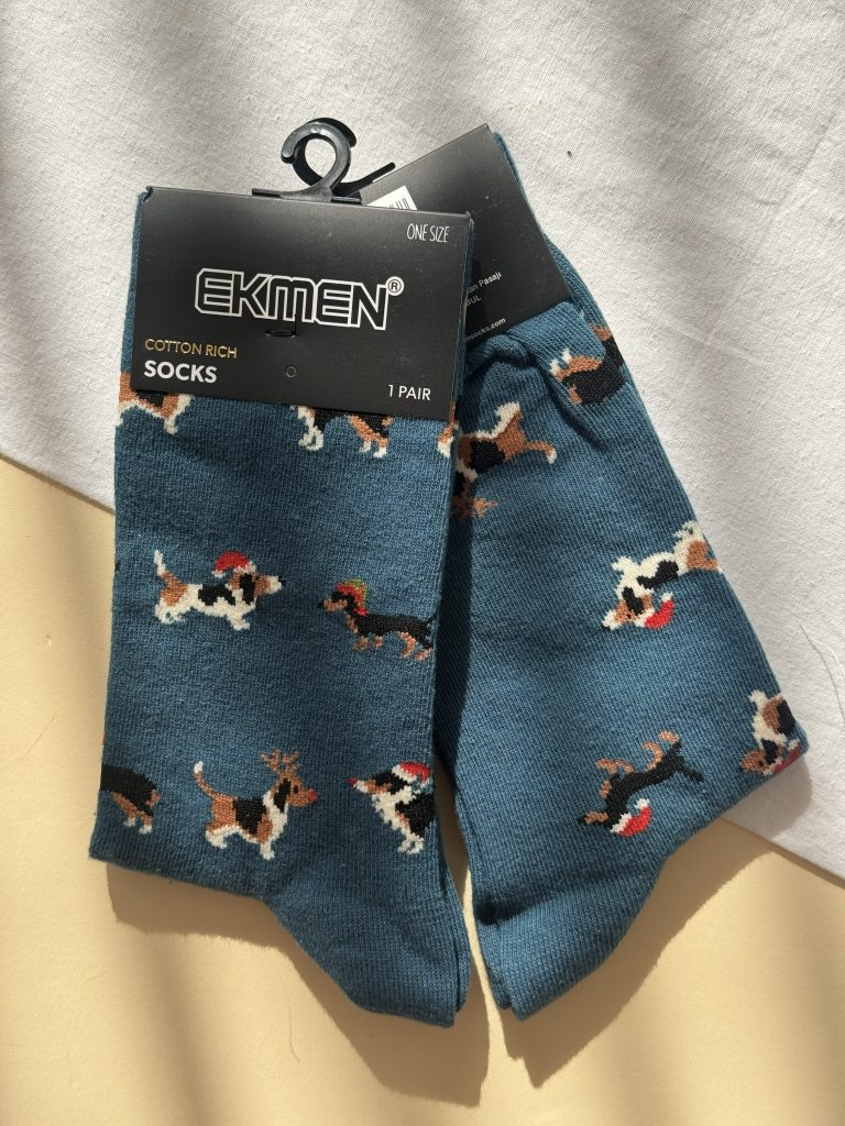 جوراب ساقدار زنانه اکمن ekmen طرح سگ کلاه دار 🐕