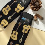 جوراب ساقدار مردانه هنری ماکسیائو moxiao طرح گیتار 🎸