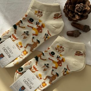 جوراب مچی هنری ماکسیائو moxiao طرح قبیله