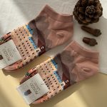 جوراب مچی هنری ماکسیائو moxiao طرح خونه صورتی