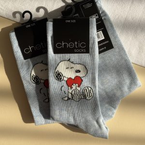 جوراب ساقدار چتیک Chetic زنانه طرح اسنوپی و قلب