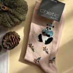 جوراب ساقدار زنانه چتیک Chetic طرح پاندا
