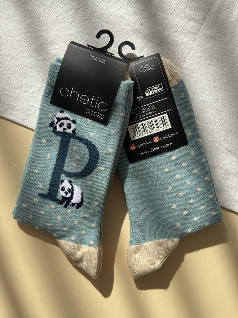 جوراب ساقدار زنانه چتیک Chetic طرح پاندا خالخالی 🐼