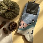جوراب ساقدار زنانه چتیک Chetic طرح سه پنگوئن