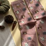 جوراب ساقدار زنانه چتیک Chetic طرح گربه پاپیونی