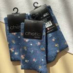 جوراب ساقدار زنانه چتیک Chetic طرح گلگلی آبی تیره