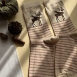 جوراب ساقدار زنانه چتیک Chetic طرح گوزن راه راه