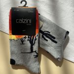 جوراب ساقدار مردانه کالزینی calzini طرح غروب