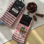 جوراب ساقدار چتیک Chetic زنانه طرح قورباغه صورتی