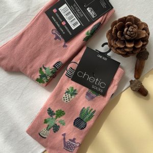 جوراب ساقدار چتیک Chetic زنانه طرح گل و آبپاش