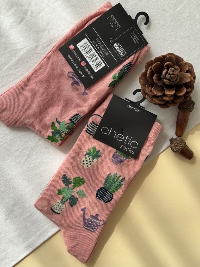 جوراب ساقدار چتیک Chetic زنانه طرح گل و آبپاش