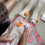 جوراب بدون پاشنه خرگوش و هویج