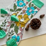 جوراب ساقدار زنانه ماکسیو Moxiao طرح گل سبز
