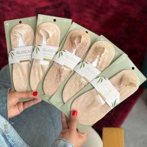 جوراب کالج توری زنانه رنگ کرم