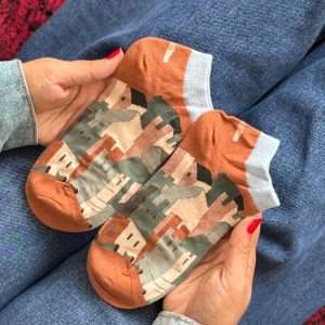 جوراب مچی هنری ماکسیائو moxiao طرح خونه جنگلی 🏘️