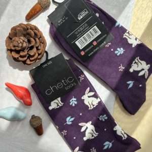 جوراب ساقدار زنانه چتیک Chetic طرح خرگوش و گل