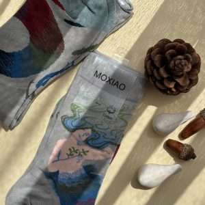جوراب ساقدار زنانه ماکسیو Moxiao طرح بانوی باد