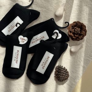 جوراب کبریتی نیمساق زنانه رنگ مشکی