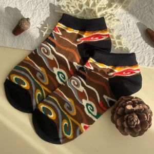 جوراب مچی هنری ماکسیائو moxiao طرح رنگ در رنگ
