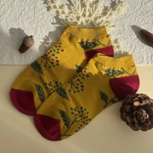 جوراب مچی هنری ماکسیائو moxiao طرح گل ناز