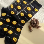 جوراب ساقدار مردانه هنری ماکسیائو moxiao طرح ایموجی