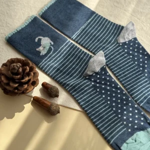 جوراب ساقدار چتیک Chetic زنانه طرح گربه سورمه ای